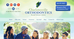 Desktop Screenshot of charlottesvilleorthodontics.com
