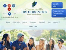 Tablet Screenshot of charlottesvilleorthodontics.com